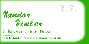 nandor himler business card